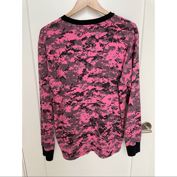 Supreme Red Mosaic Long Sleeve Shirt - Picture 2 of 5